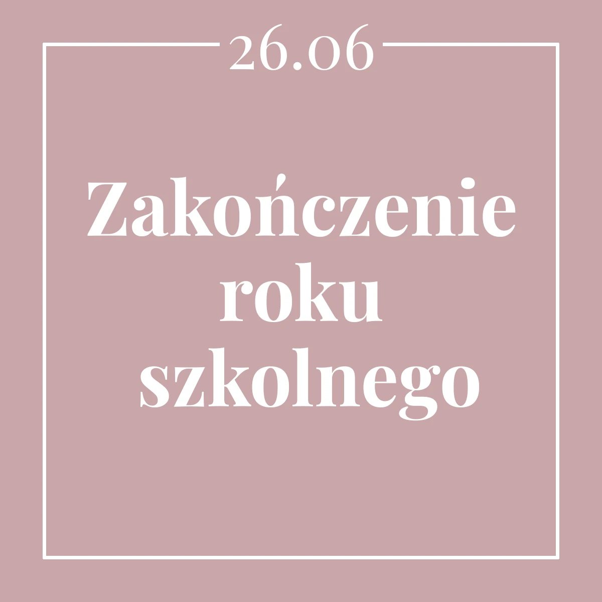 Podziękowania na zakończenie roku szkolnego